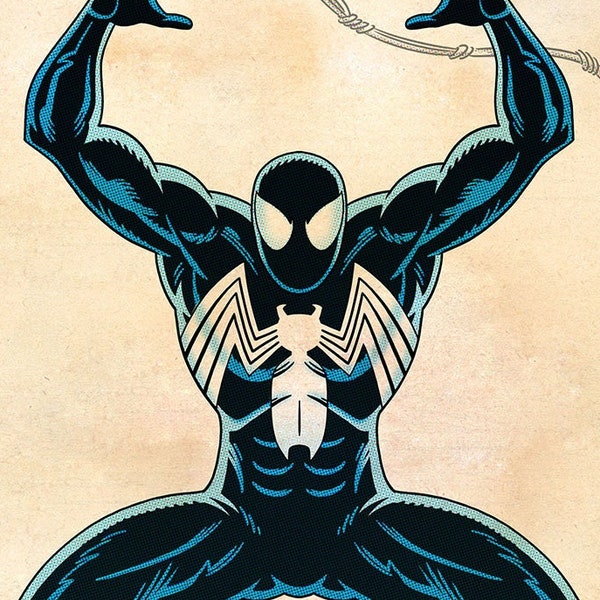 Amazing Spider-Man: Black Suit / Symbiote, Signed 11 x 17 Color Print by Darryl Young