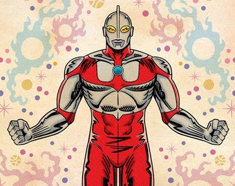 Ultraman, Signed 11 x 17 Color Print by Darryl Young