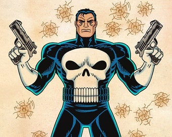 Punisher, Signed 11 x 17 Color Print by Darryl Young