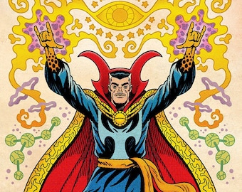 Doctor Strange, Signed 11 x 17 Color Print by Darryl Young