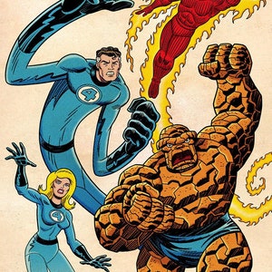 Fantastic Four, Signed 11 x 17 Color Print by Darryl Young