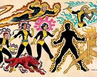 Sunspot The New Mutants X-Men X-Force Roberto da Costa Bobby de Costa  medieval croquis fashion illustration Black Afro-Brazilian Latinx
