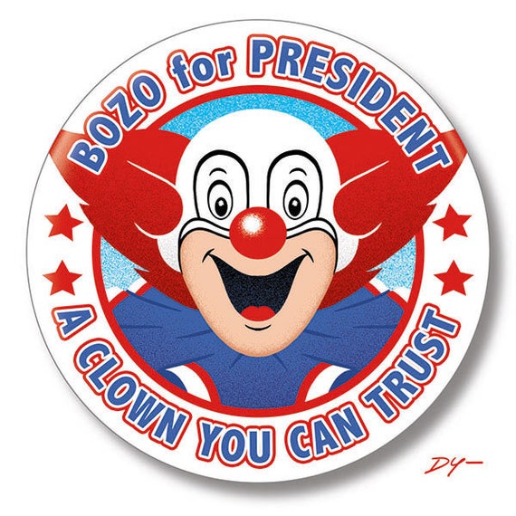 Bozo for President 2.25 inch Button Pin Pinback | Etsy