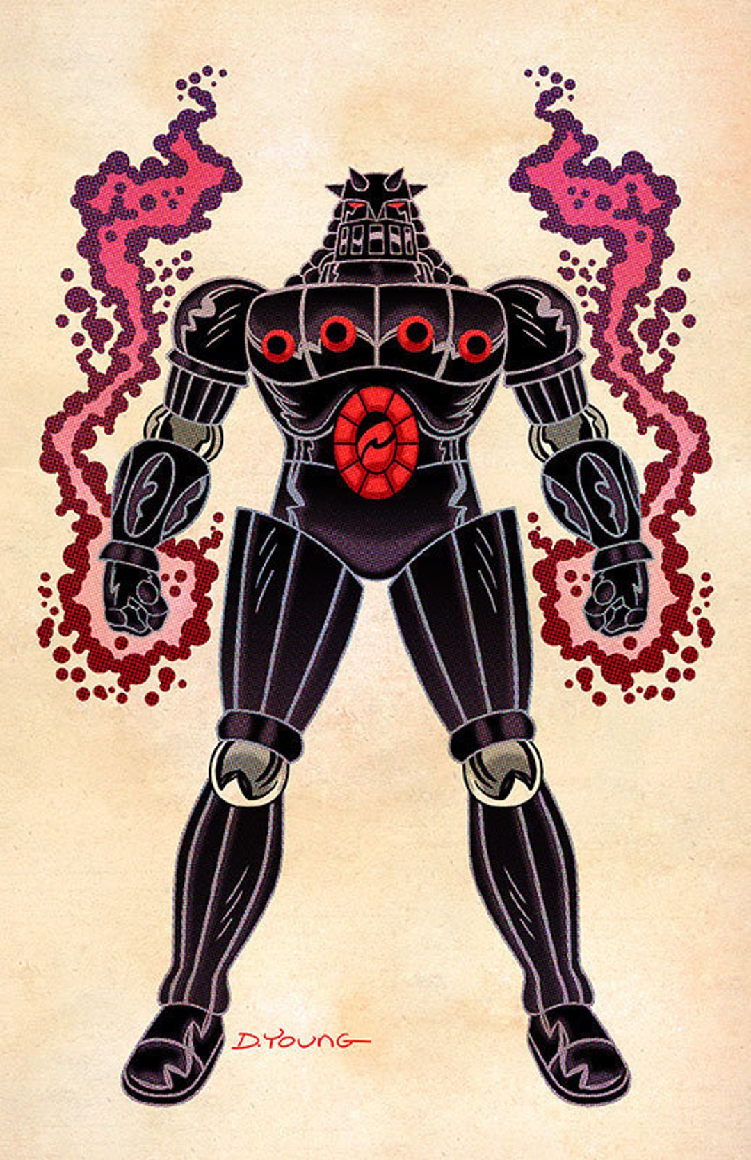 Baron Karza, Micronauts, Signed 11 X 17 Color Print by Darryl