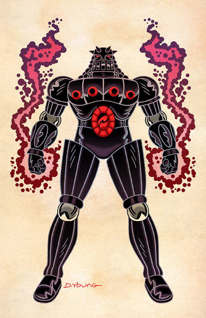 Baron Karza, Micronauts, Signed 11 x 17 Color Print by Darryl Young image 1