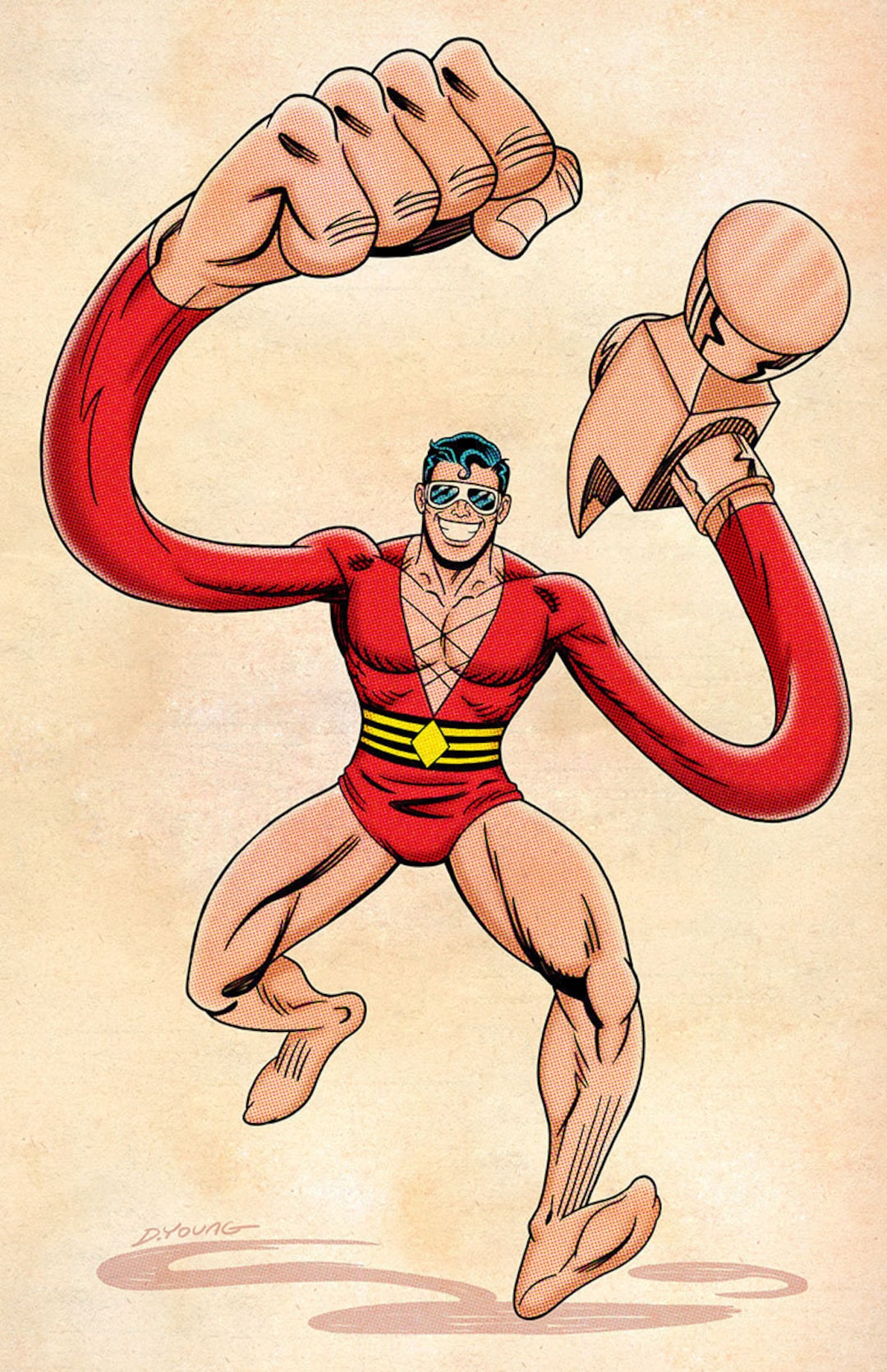 Plastic Man, Signed 11 X 17 Color Print by Darryl Young Etsy