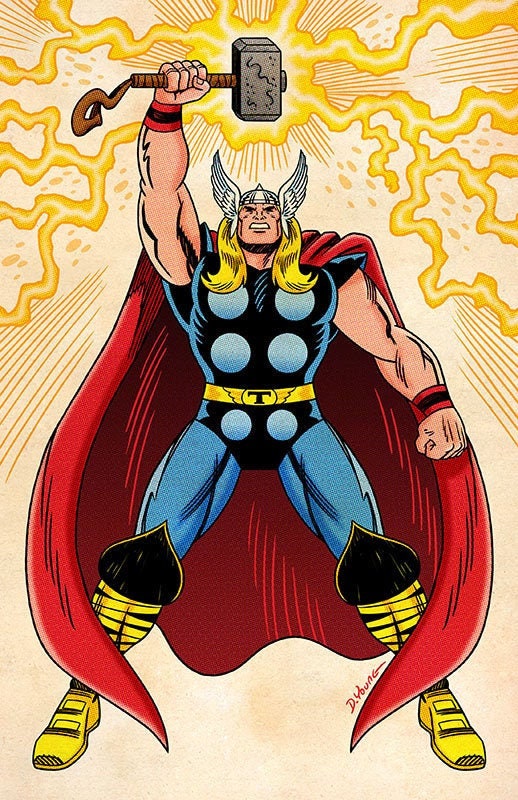 Thor: God of Thunder Signed 11 X 17 Color Print by Darryl - Etsy Thor: God of Thunder Signed 11 X 17 Color Print by Darryl - Etsy