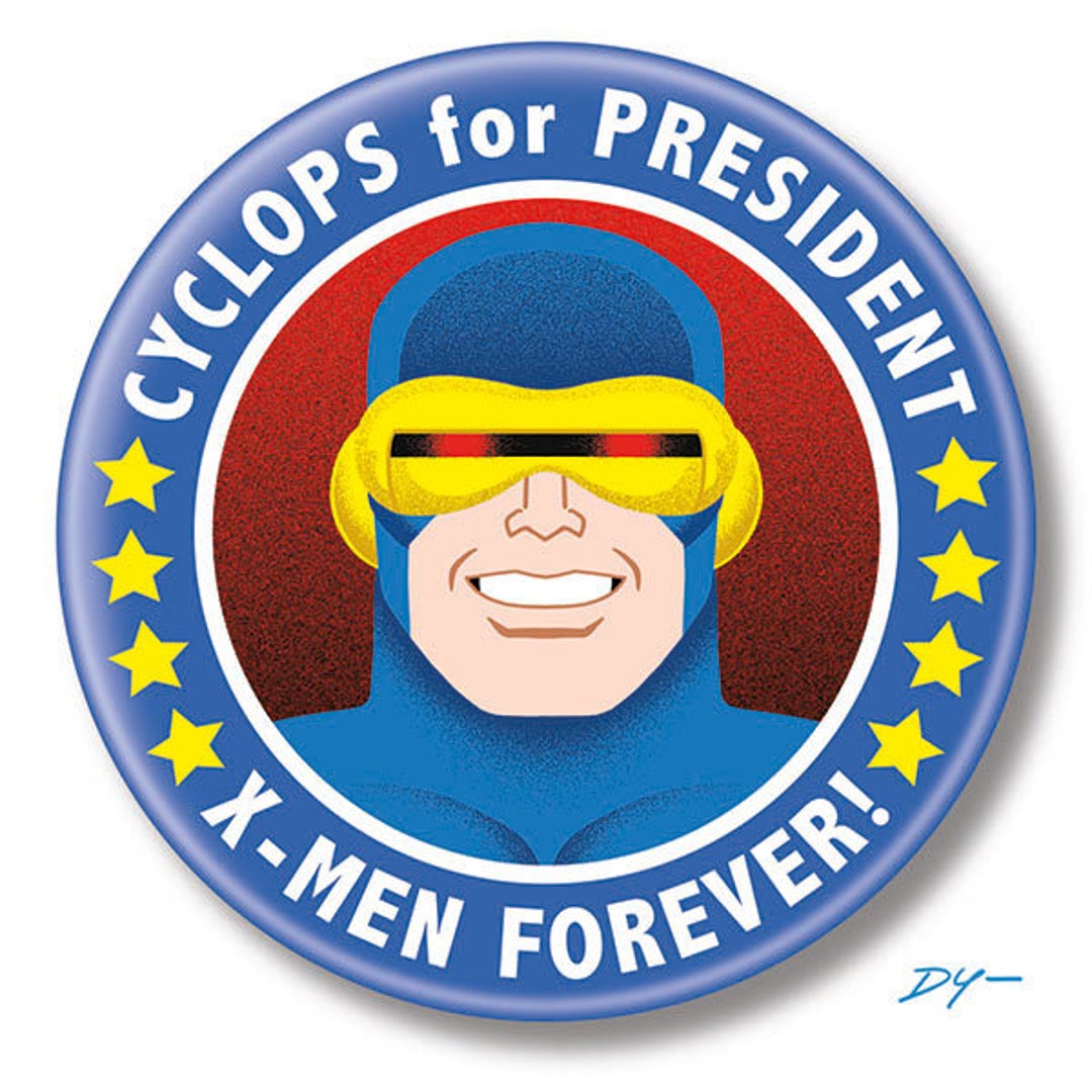 Cyclops for President 2.25 Inch Button Pin Pinback Etsy
