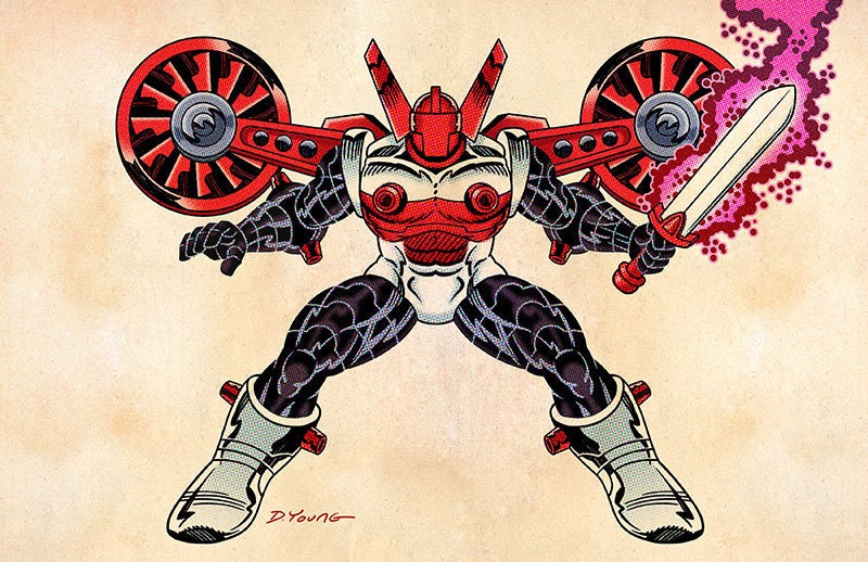 Acroyear, Micronauts, Signed 11 x 17 Color Print by Darryl Young