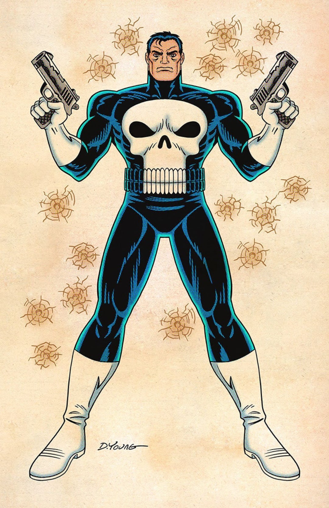 Punisher, Signed 11 X 17 Color Print by Darryl Young - Etsy