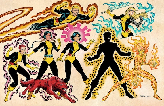 New Mutants Art Print: Signed Comic Illustration by Darryl Young