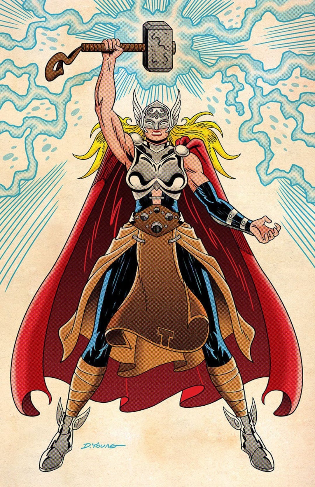 Thor: Goddess of Thunder, Signed 11 X 17 Color Print by Darryl