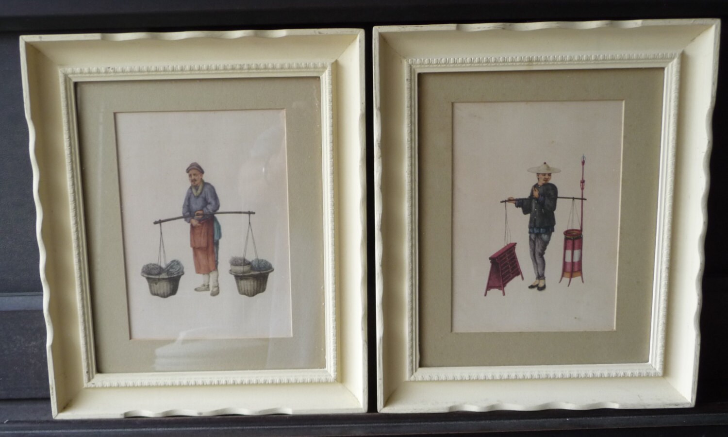 Pair of Vintage Japanese Pictures Etsy