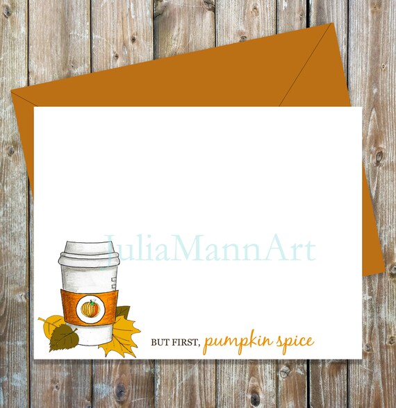 Pumpkin Spice Printable Notecard Quick Obtain, Slide notecard, \ photo regarding Printable Notecard called Pumpkin Spice Printable Notecard Prompt Down load, Drop notecard, \