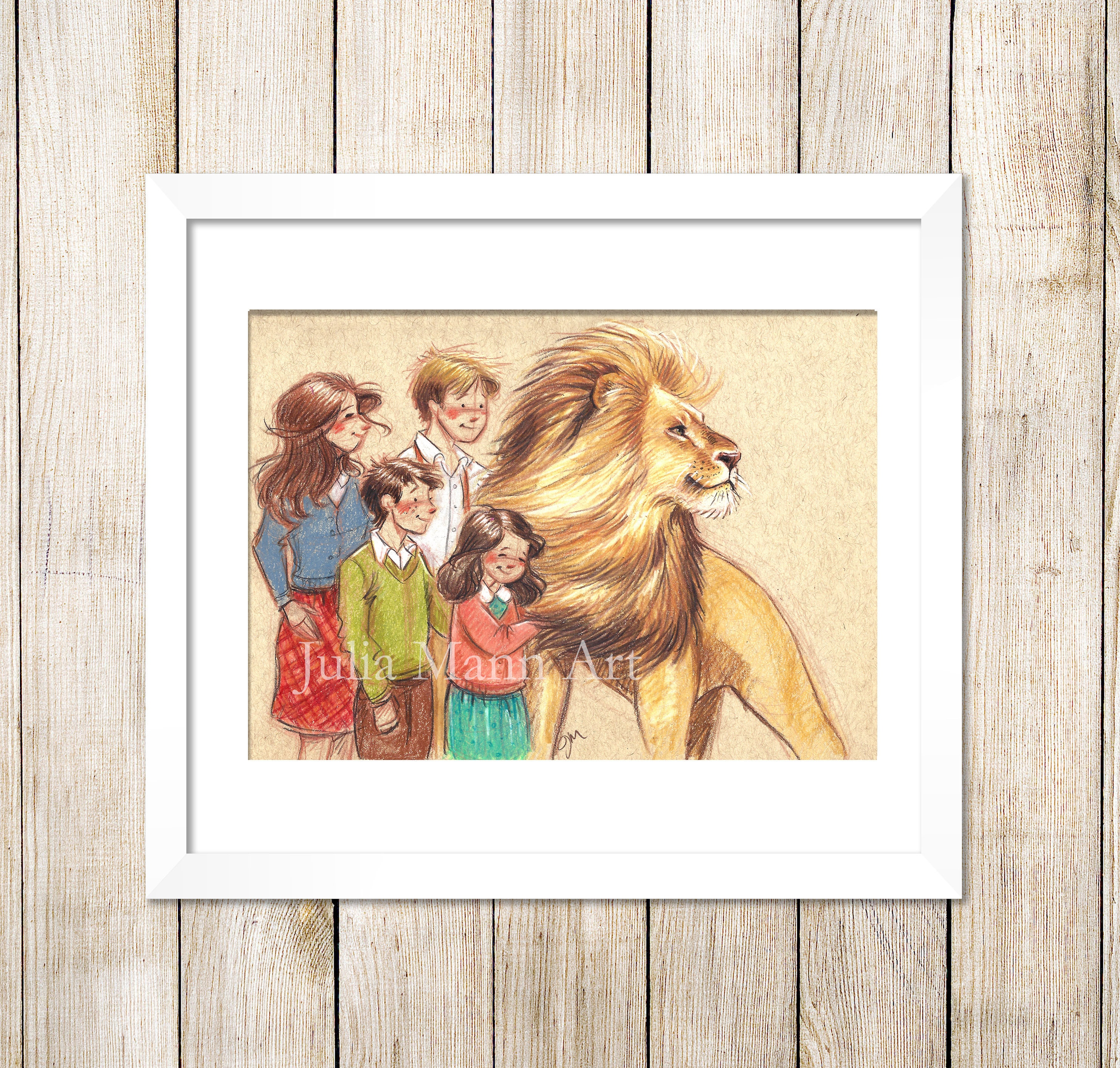 Something I made for my daughter. Her and Aslan. : r/Narnia