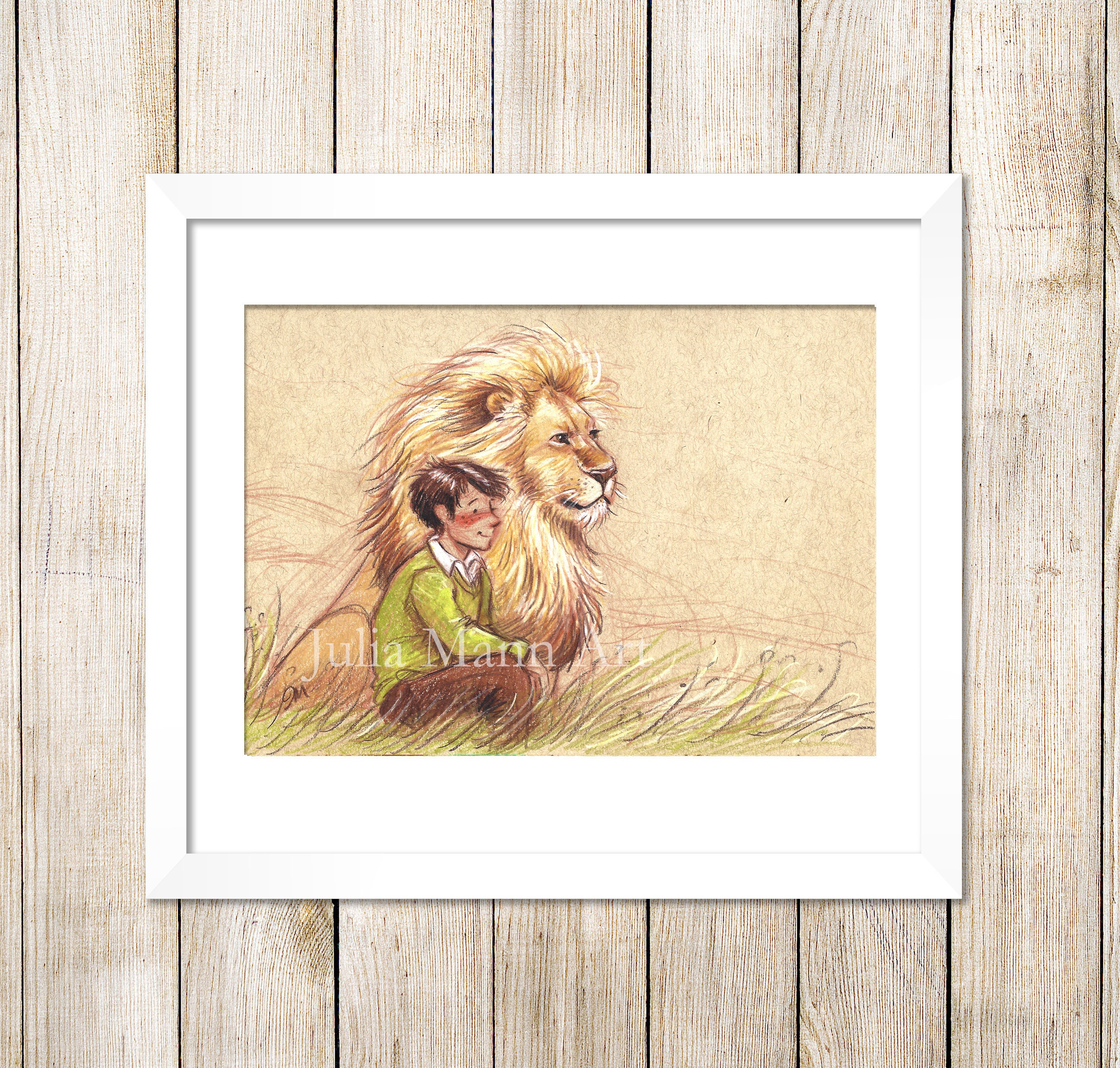 Aslan Narnia Watercolor Lions | Greeting Card