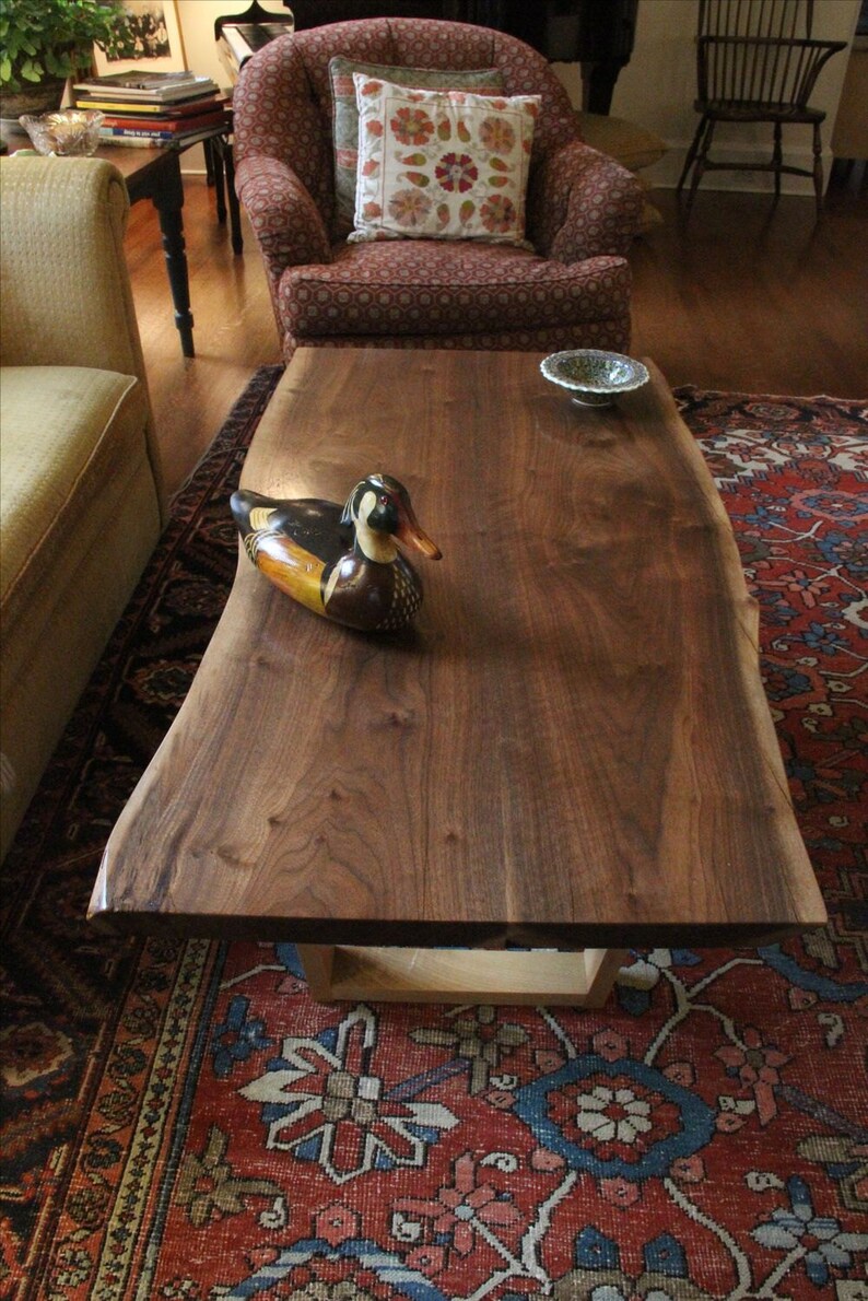 Live Edge Black Walnut Coffee Table Custom Etsy