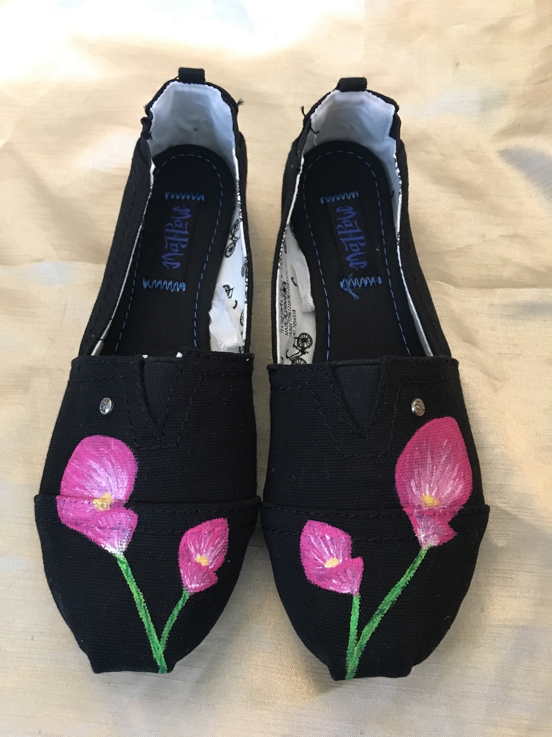 Hand Painted Flower Shoes Etsy
