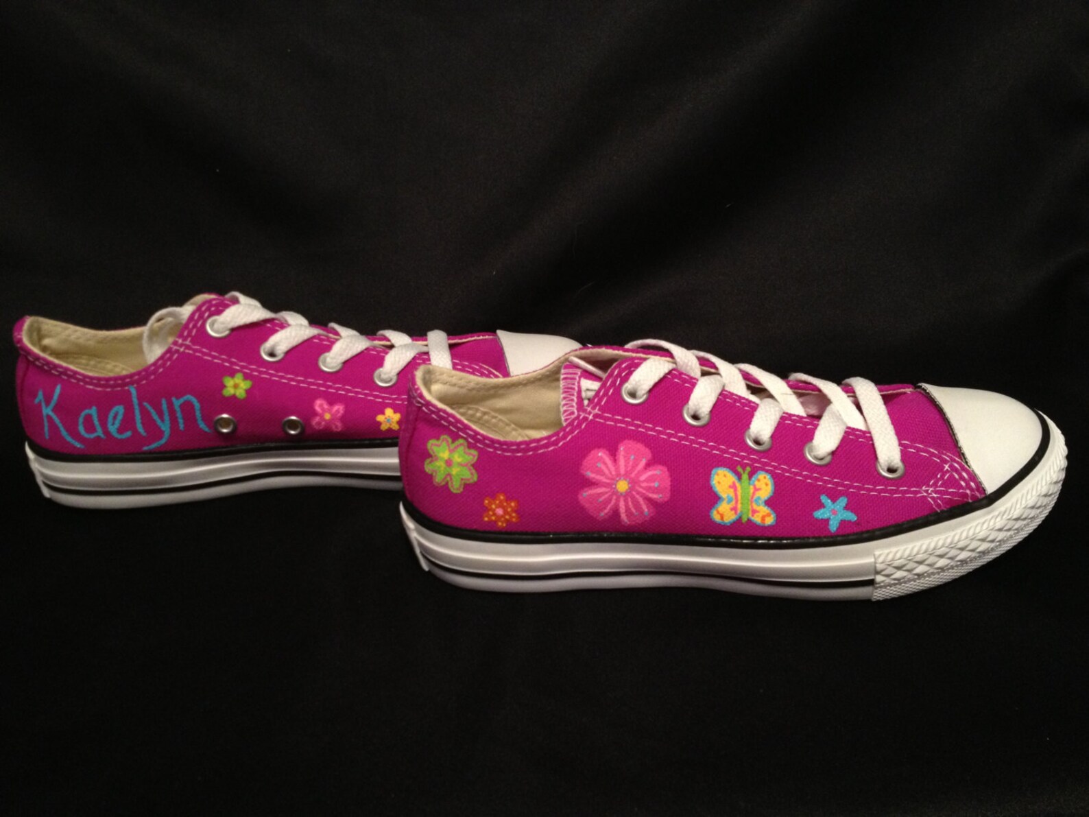 Hand Painted Flower Shoes Etsy