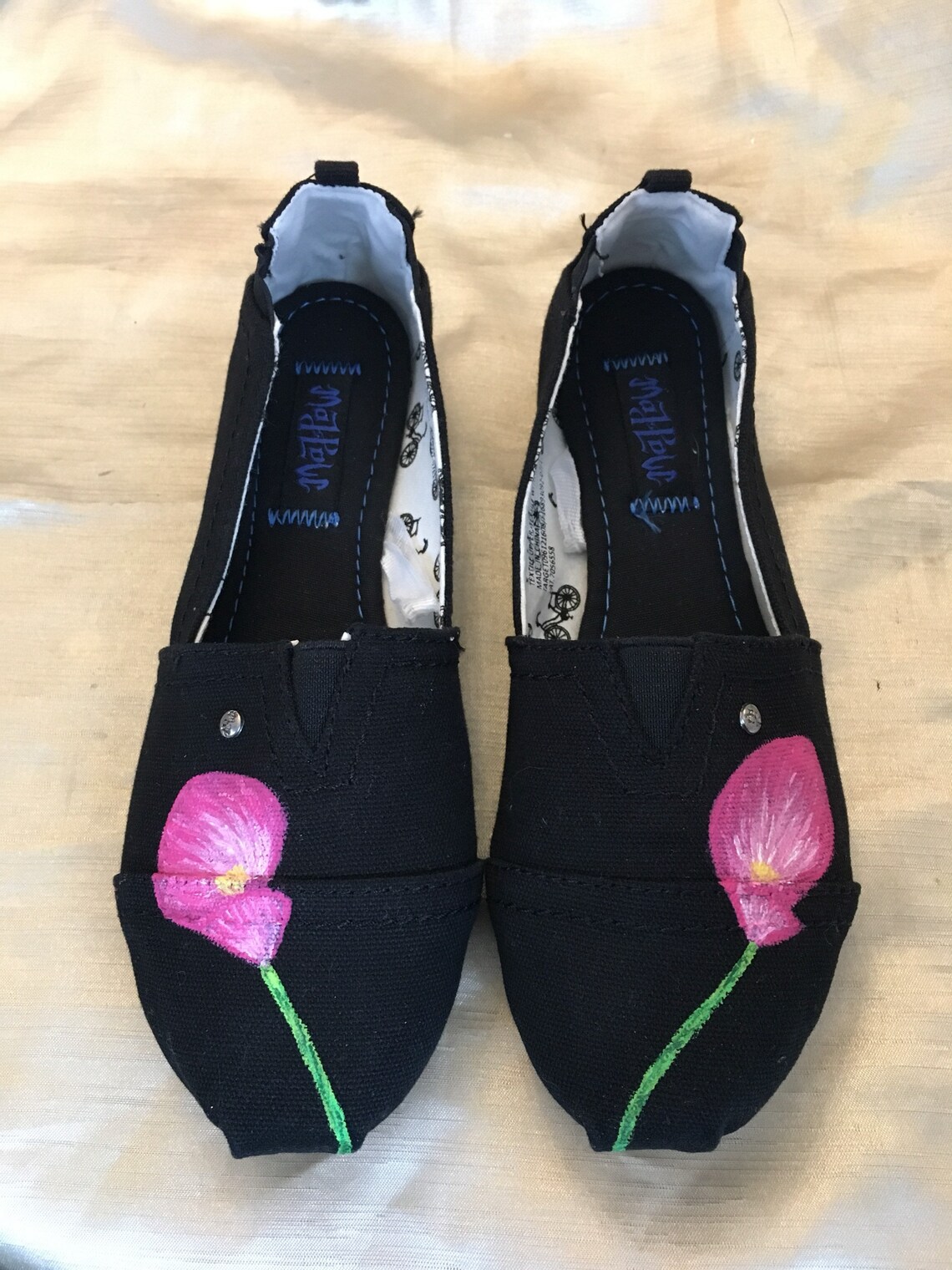 Hand Painted Flower Shoes Etsy
