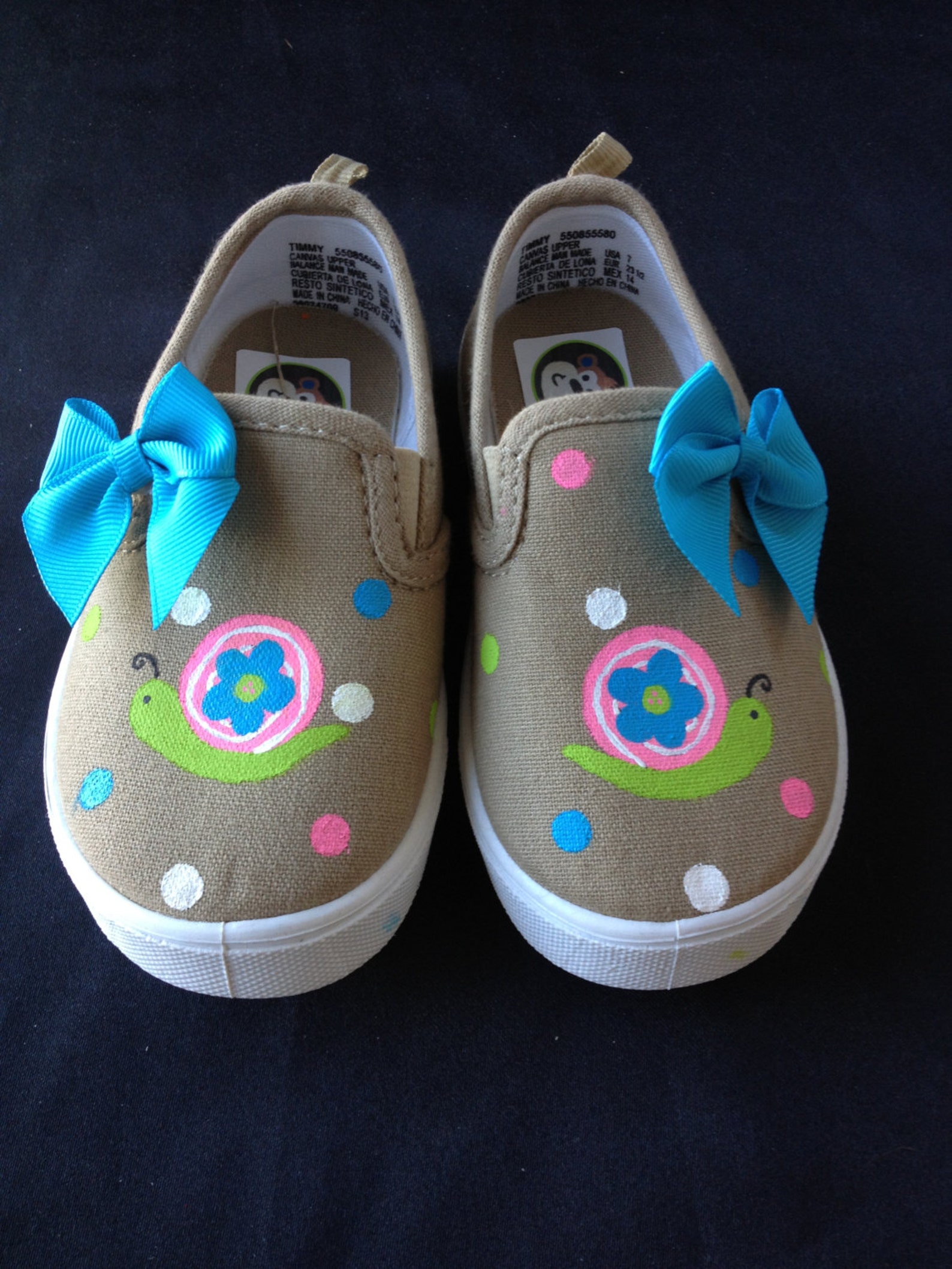 Hand Painted Snail Shoes - Etsy