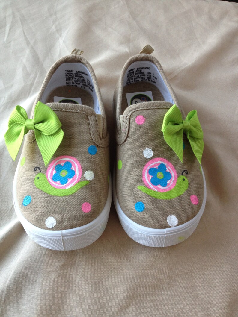 Hand Painted Snail Shoes Etsy