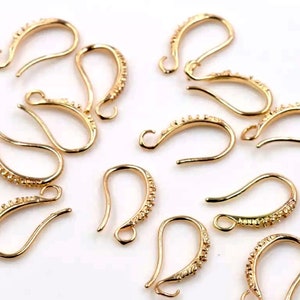 10 Stück leichte Gold Ohrhaken,Messing Ohrhaken,Messing Ohrhaken,versilberte Ohrhaken,Strass Ohrhaken