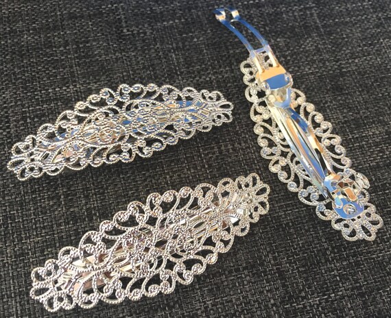 PORTRAY バレッタ　シルバー Port / ポート 】 シルバー デザイン バンスクリップ（バレッタ/ヘア