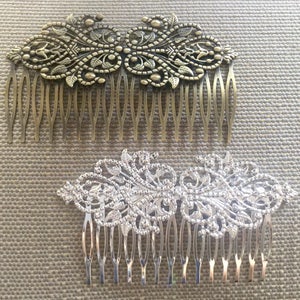 Nickel Free..1 pcs Hair Comb,bridal hair come,Silver Hair Comb,leaf hair comb,antique Bronze hair comb,wedding hair comb,flower hair comb