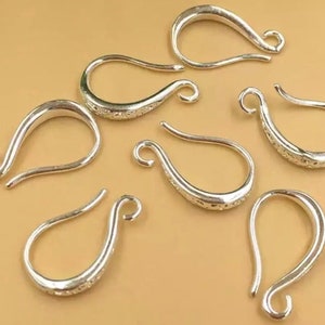 10 pcs Silver earring hooks,brass hook ear wires,Silver plated Fish hooks,silver finding,silver plated earring hook,silver ear wire,ear hook