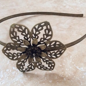 1 pcs Antique bronze Head Bands,Antique Bronze hair band,brass hair band,brass head band,bridal head band,wedding hair band,hair accessories