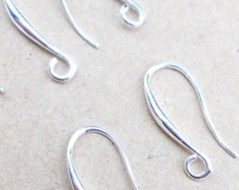 10 pcs Sterling Silver Filled Earring Hooks