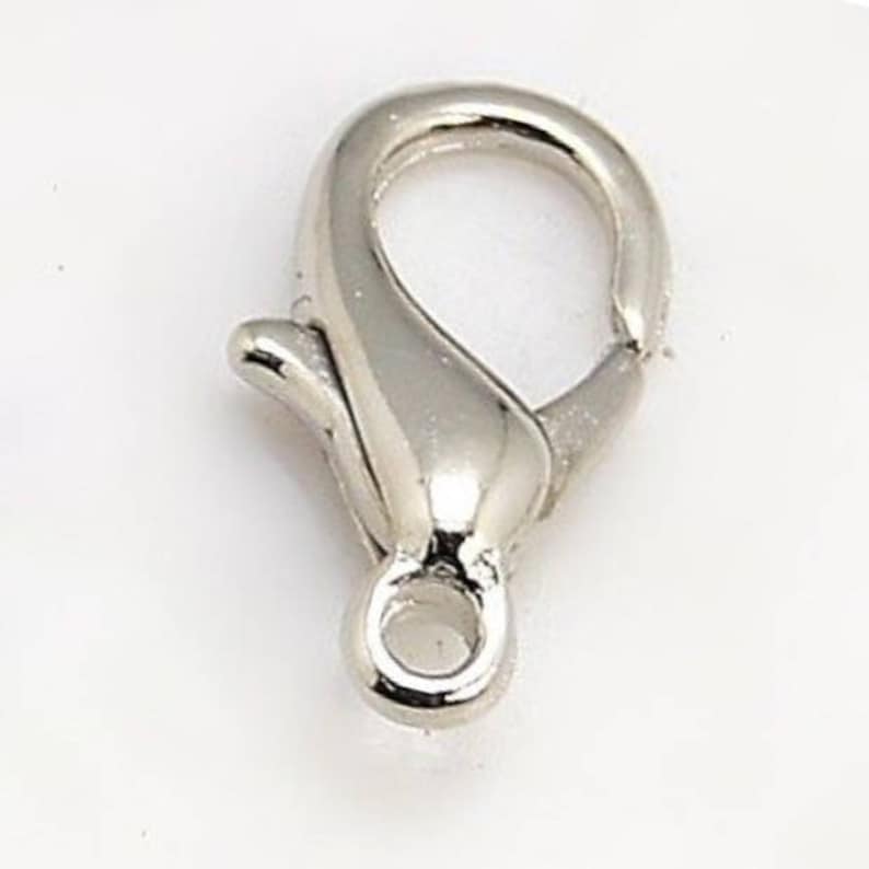 40 Pcs Platinum Lobster Claw Clasp Nickel Free Silver Etsy