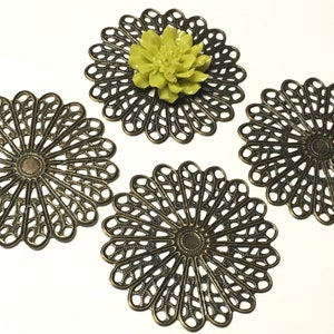 10 pcs 43 mm Antique bronze Filigree connectors,link,connector,charm,antique bronze filigree,brass link,antique bronze findings,wrap booking