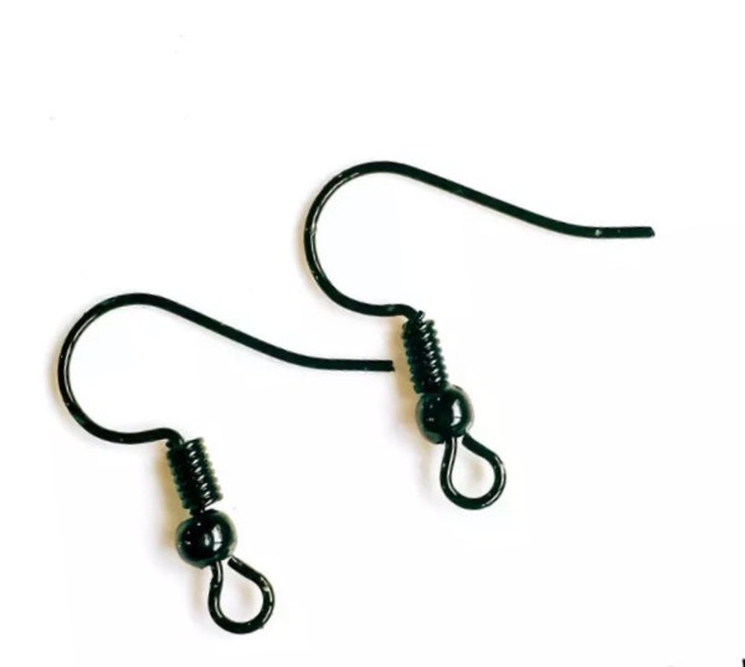 Nickel Free100 Pcs Black Earring Hookblack Fishhookblack - Etsy