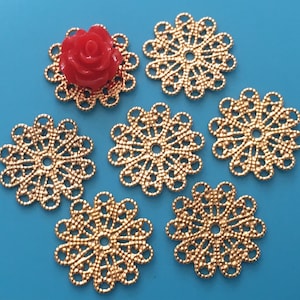 20 pcs 17 mm KC gold filigree,kg gold link,KC gold connector,KC gold filigrees,gold findings,gold connector