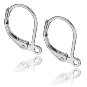 16 pcs 304 Stainless Steel Lever Back Earring hoop,Stainless steel ear wire,stainless steel lever back ear hoop,stainless steel ear hoop