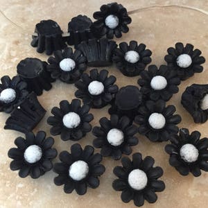 12 pcs 13 resin Flower with hole, 2 Hole resin flower, drill cabochon flower,mixed lot flower, mixed rose cabochon, mixed 15 mm flower