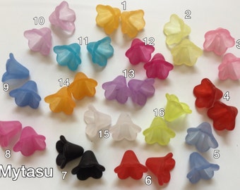 60 pcs mixed color Lucite Flower,15 mm wide x 10 mm long,colorful Lucite flower, mixed lucite flower,Lucite,resin flower,flower kit,( LC4 )