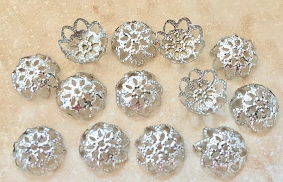 150 pcs 10 mm Platinum Bead Caps, Iron bead cap,10 mm bead cap,platinum findings,platinum bead cap,10 mm platinum bead cap,brass bead cap