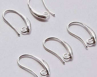 Nickel Free..10 pcs Platinum earring hook,platinum Fish hooks,platinum finding,earring setting,silver ear wire,silver earring hook