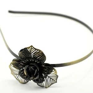 1 pcs Antique bronze Flower Head Band,Brass hair band,brass head band,antique head band,bridal head band,wedding hair band,hair accessories