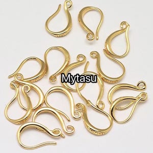 8 Stück Licht Gold Ohrhaken, Messing Ohrhaken, versilbert finden, Strass Ohrring Haken