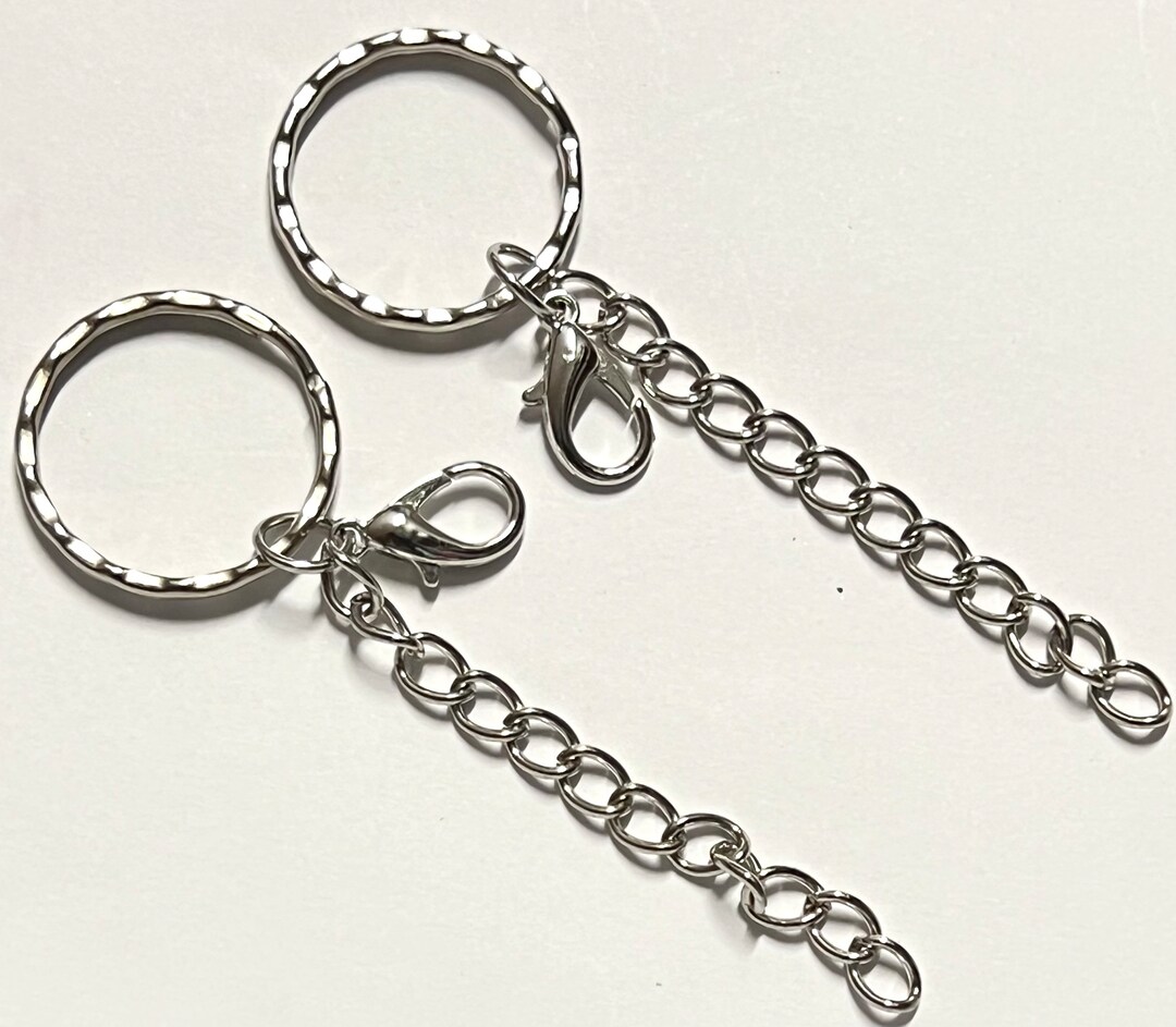 10 Pcs Platinum Key Chains and Ring,86 Mm Long Key Chain,platinum Key ...