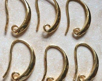 10 pcs Golden Earring hook,Golden earwire,golden ear wire,golden finding,golden earring hook,Golden ear hook,Golden fish hook,earring hook,
