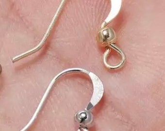Nickel Free,,80 pcs Silver earring hooks,Iron Fish hooks, silver finding,earring setting,silver ear wire,silver earring hook,silver finding