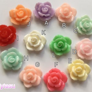 New,,,12 pcs 12 mm Cabochon Flowers,12 mm Daisy resin flower,resin flower,flat back cabochon,assorted flower,flower kit,pastel color flower