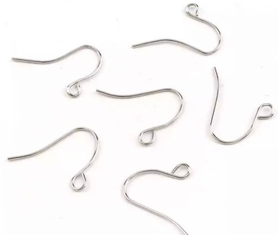 150 Pcs Platinum Earring Hooks platinum Fishhooks platinum Finding