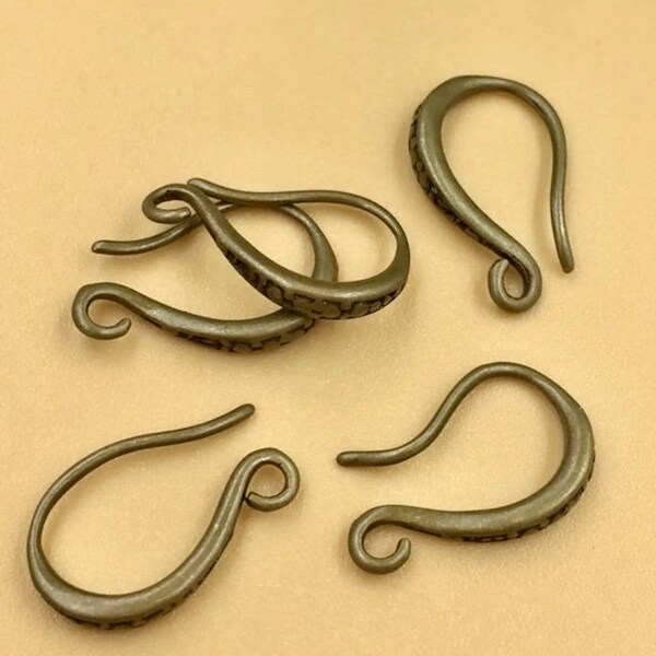 10 pcs earring hooks, antique bronze color, brass earring hook, French earring hook,earring findings,earring setting,ear wire,brass ear wire