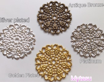 Pick your color,,14 pcs Filigree flower Wrap,connector,link,antique filigree,nickel free filigree,brass link,wrap connector,filigree wrap
